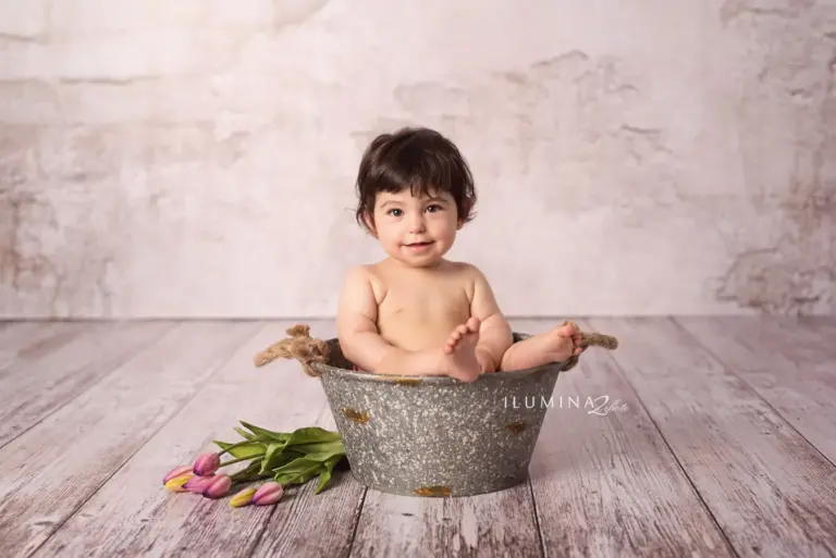 Sesión de fotos de bebé en Badalona