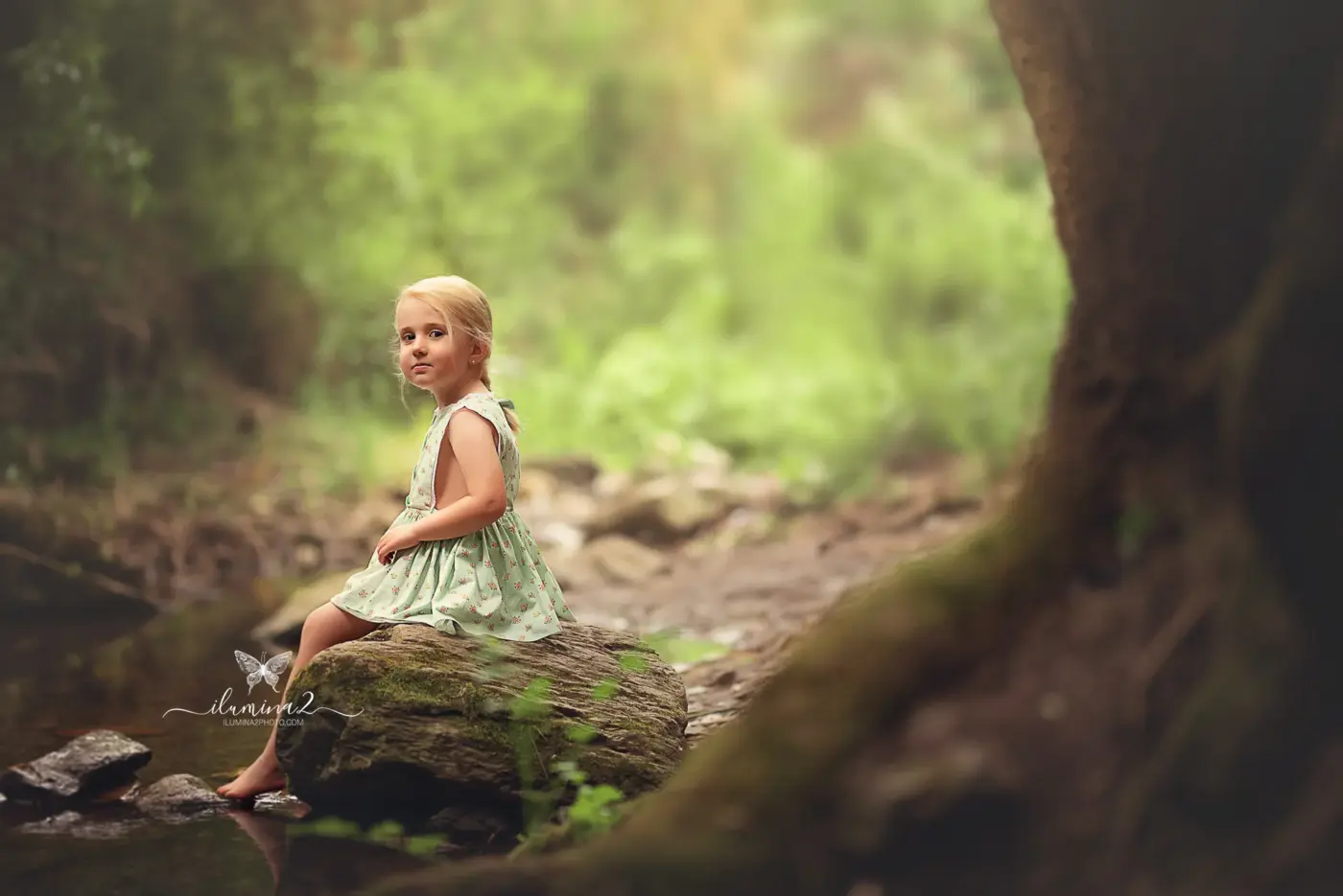 Sesiones de fotos de niños en el río