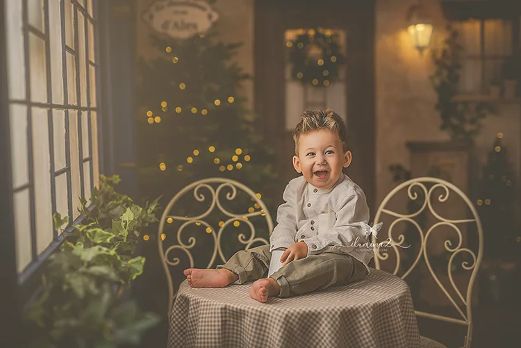 Sesiones de fotos navideñas para bebés en Barcelona