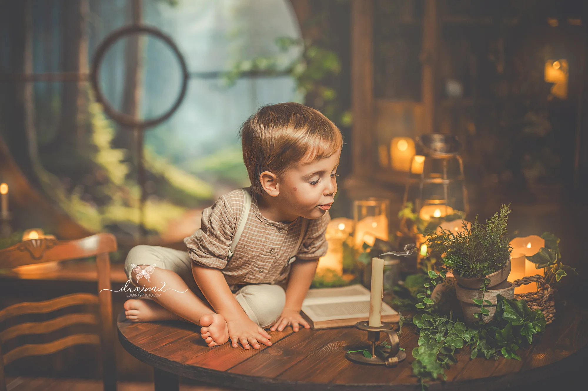 Familia en sesión de Navidad en Sant Feliu de Llobregat