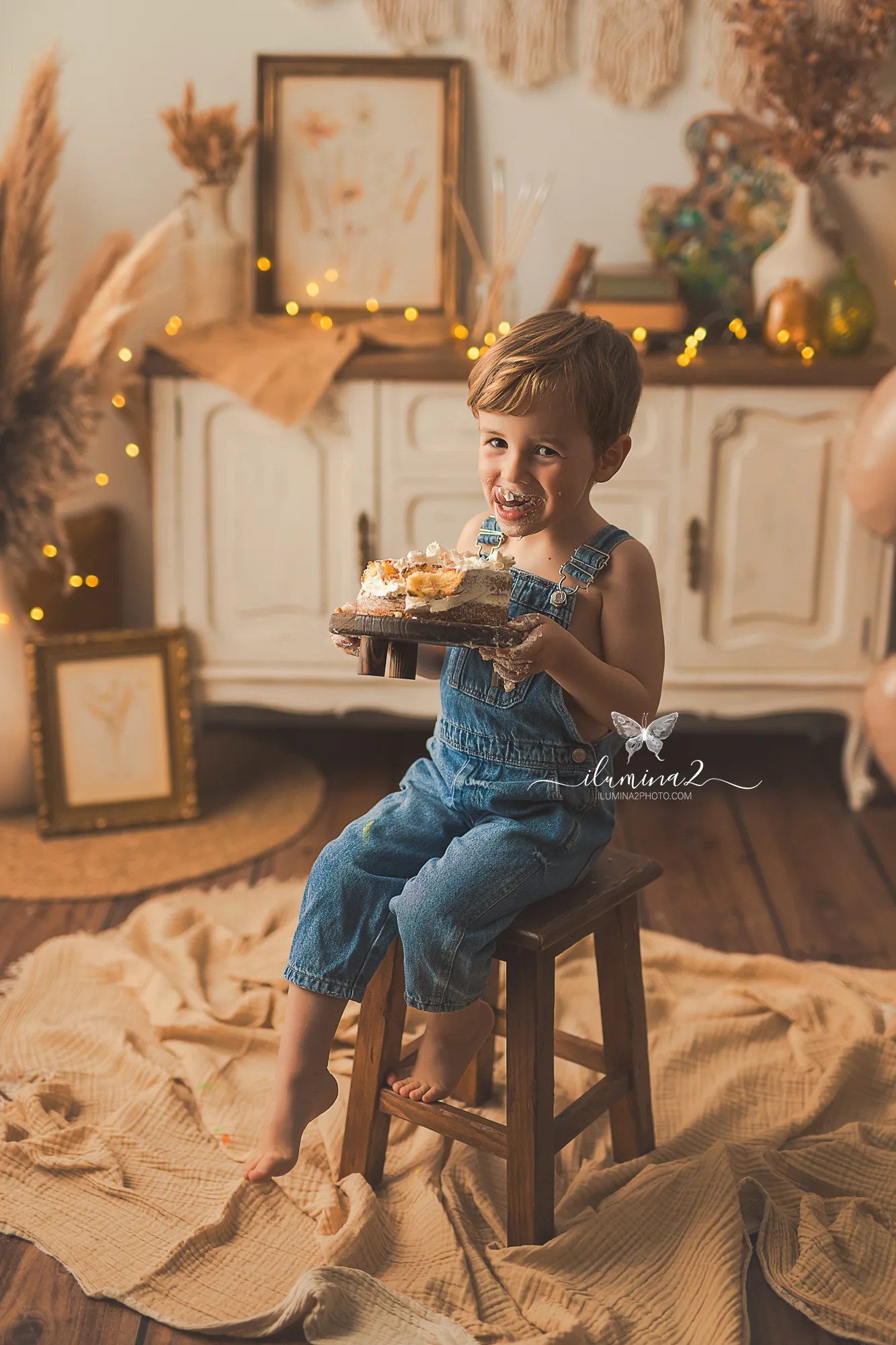 Sesión de cumpleaños infantil en estudio cerca de Barcelona
