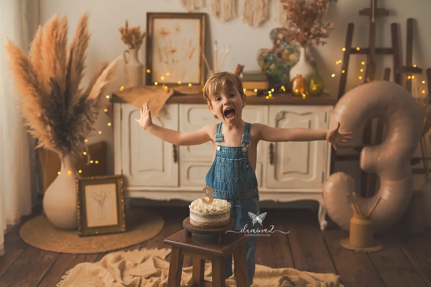 Look sencillo para una sesión de cumpleaños infantil