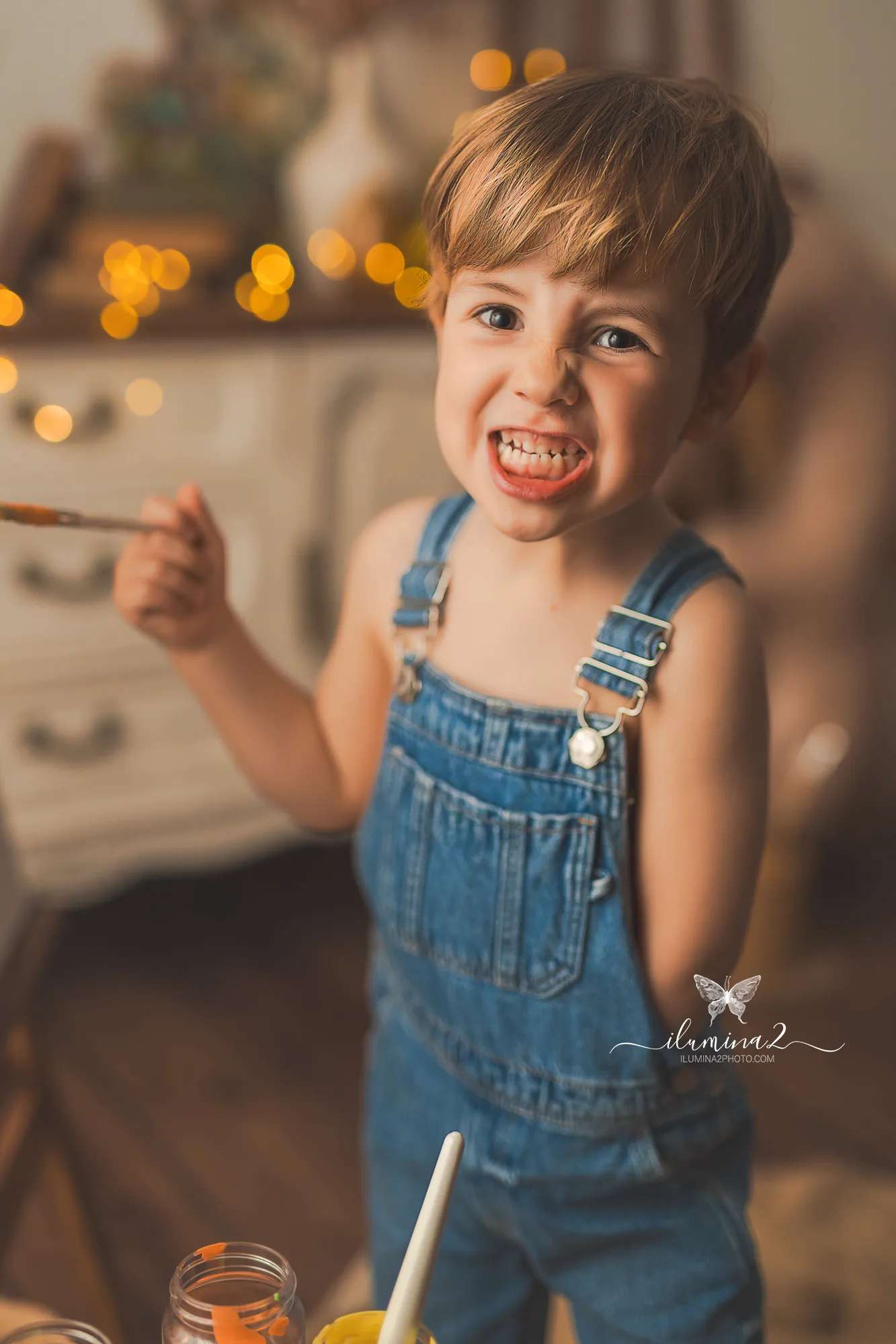 Sesión de fotos creativa para niño de 5 años en Barcelona