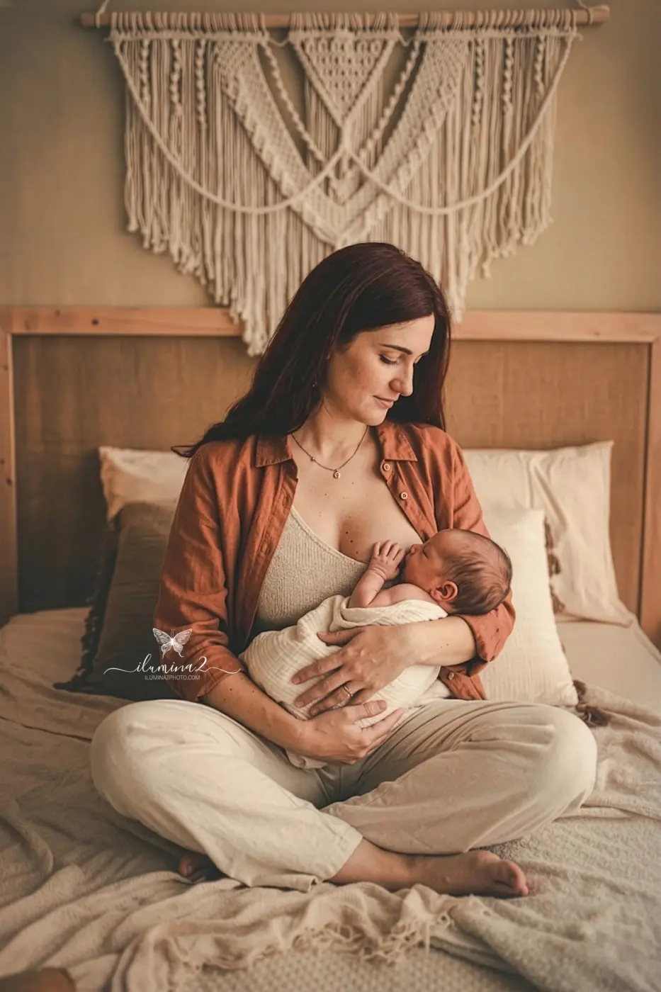 Sesión newborn en estudio o en casa: cuál encaja mejor con vuestra familia Ilumina2 Photo sesión newborn con mamá en estudio