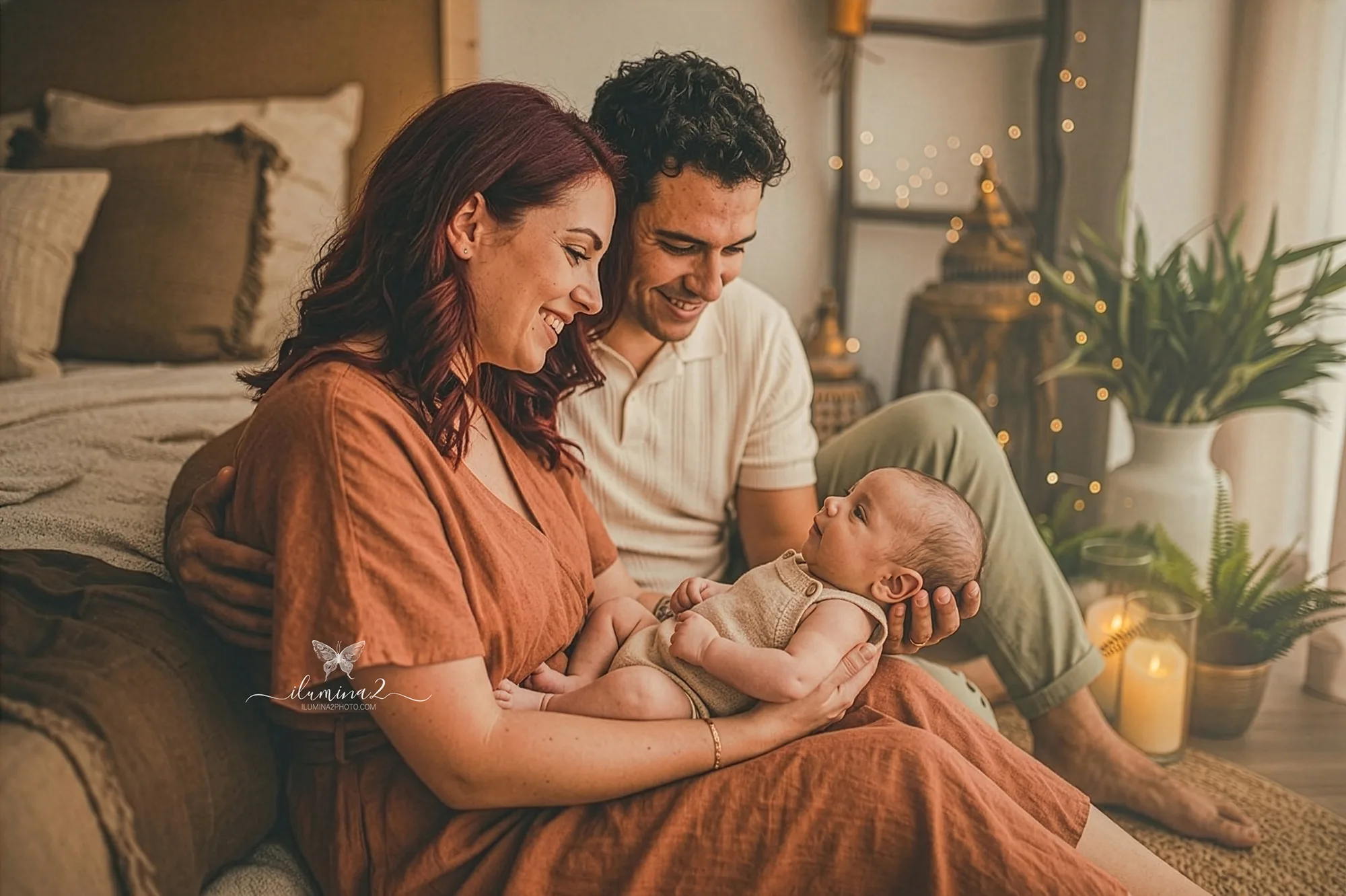 Sesión de fotos de recién nacidos Ilumina2 Photo sesión newborn natural en estudio en Barcelona
